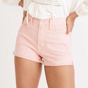 Madewell The Perfect Jean Short Garment-Dye Edition Autumn Pink Size 28